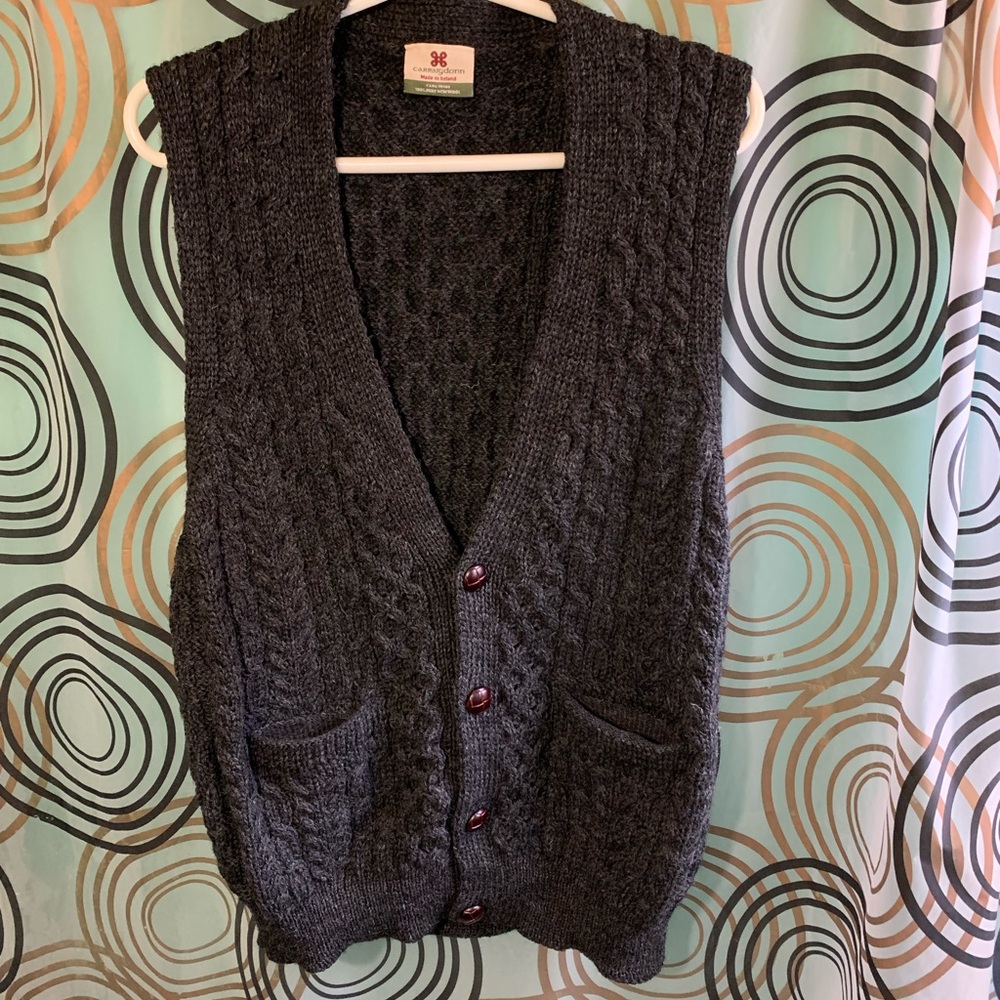 Carraigdonn Wool Sweater Vest Sz L